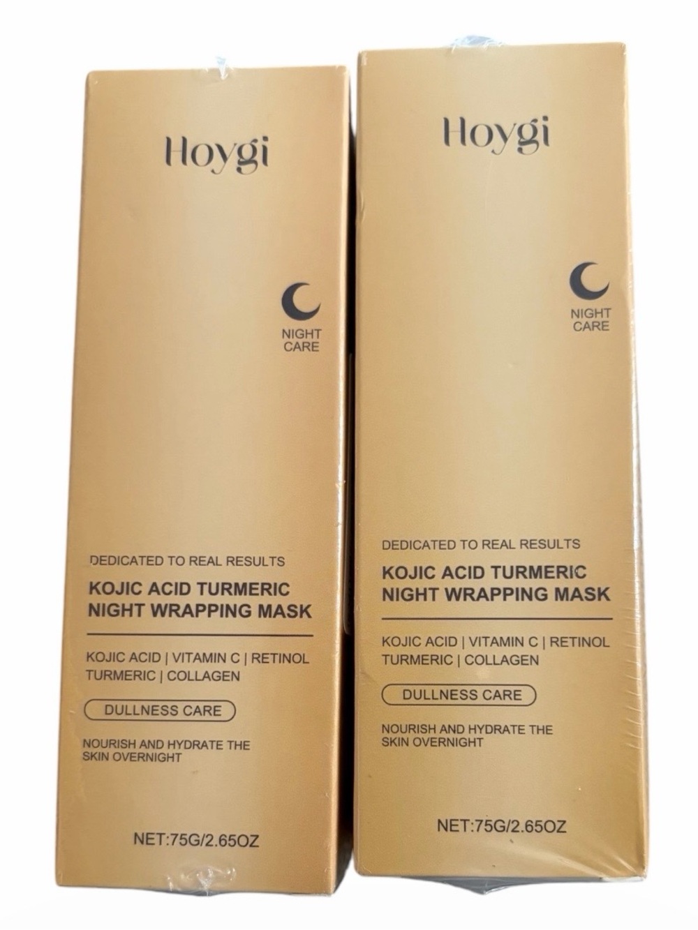 2-Pack Hoygi Kojic Acid Turmeric Night Wrapping Mask NIB